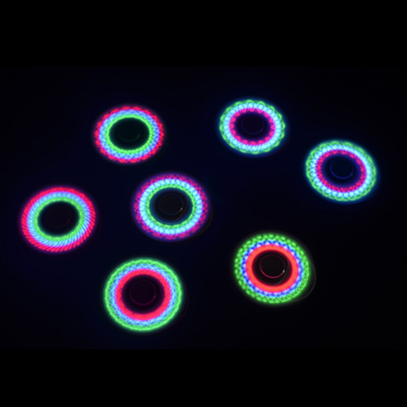Hand Spinner Leucht LED licht Spinner Hand oben Spinner glühen in dunkel Licht EDC Spiner Finger betonen Linderung Spielzeug