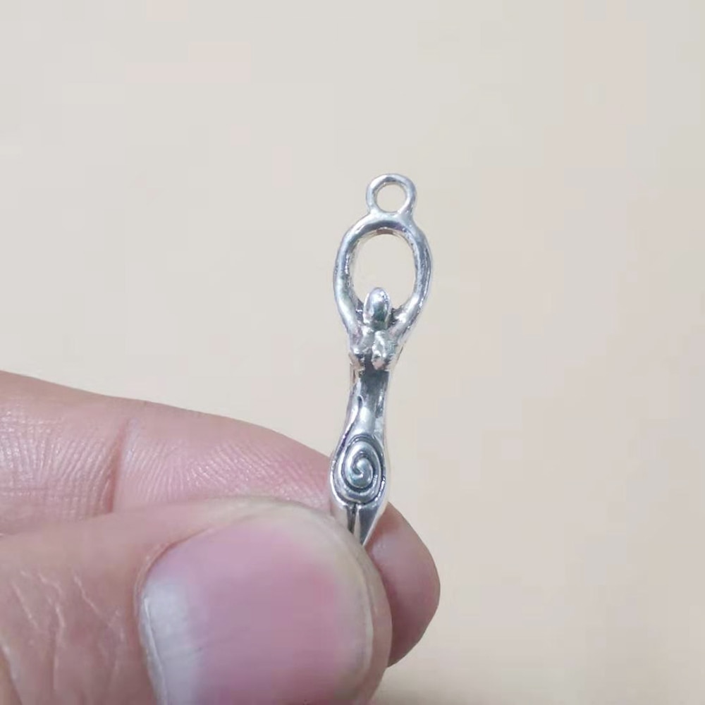 Spiral Venus Of Willendorf Fertility Goddess Charm Antique Silver Pendants Charms for Jewelry Making Necklace Bracelet Earrings