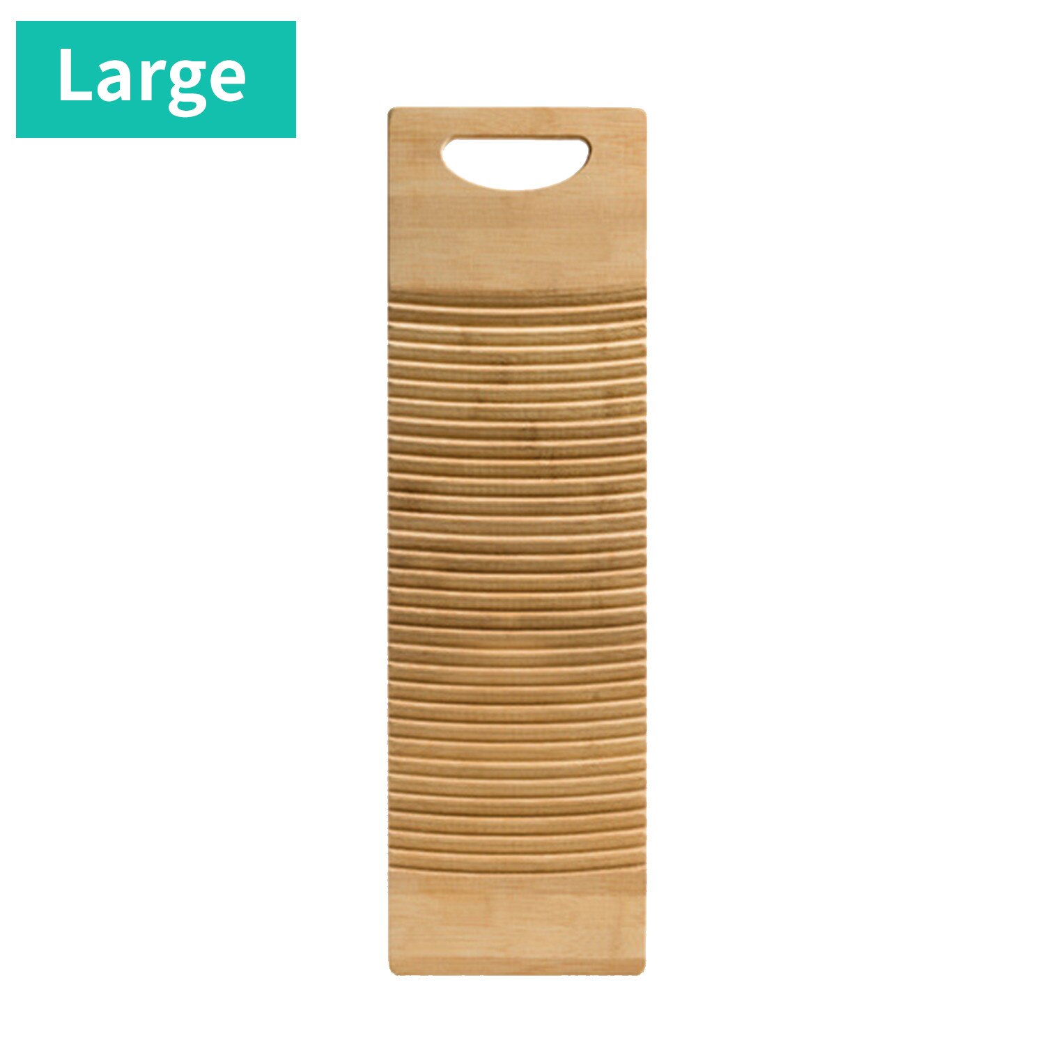Wood Washboard Washing board with Rectangle Handle Hand Percussion Hand Wash Board Home Clothes Washboard for Laundry: L