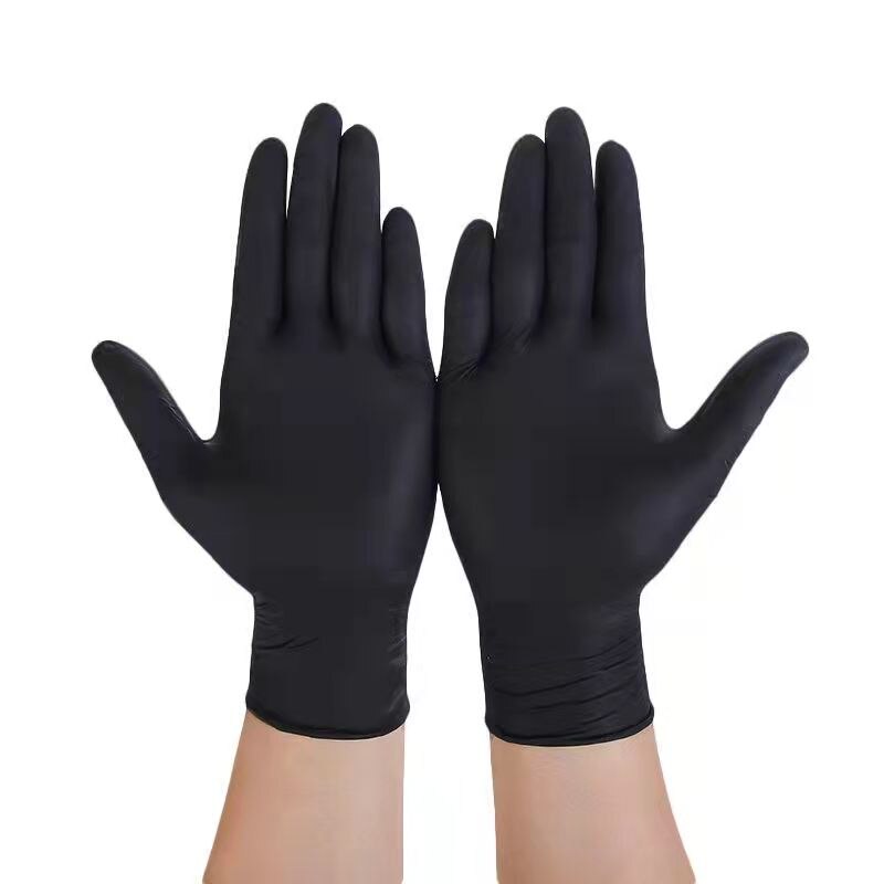 Latex Gloves Disposable 100pcs Black Nitrile Gloves XS/S/M for Household Cleaning Drawing Kitchen Washing Work Protective Gloves