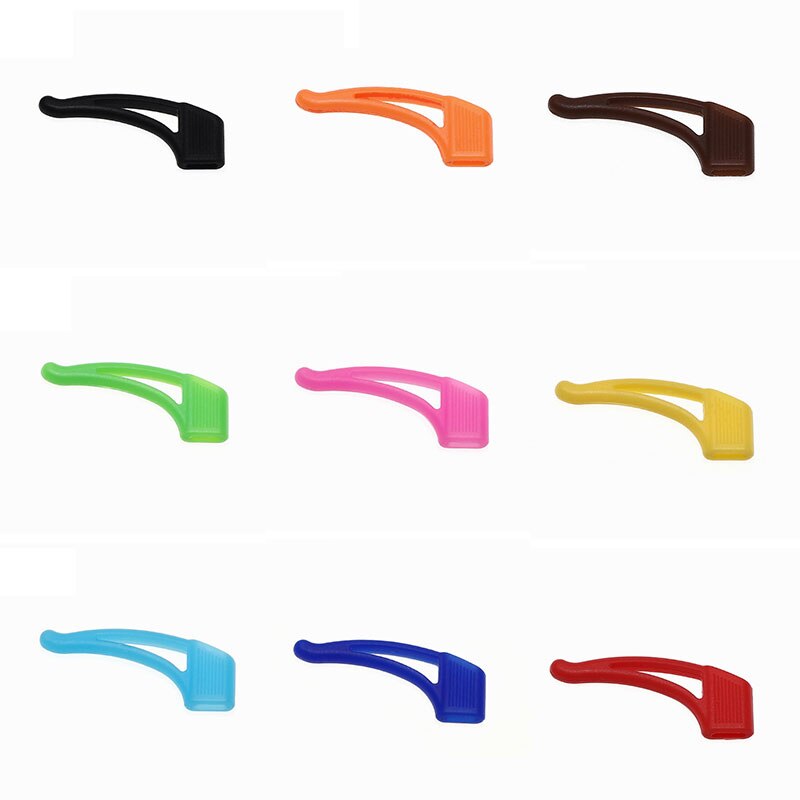 1 Paar Effen Kleur Siliconen Anti-Slip Brillen Houder Voor Kinderen Zonnebril Of Leesbril Oor Grip Haken 12 kleuren