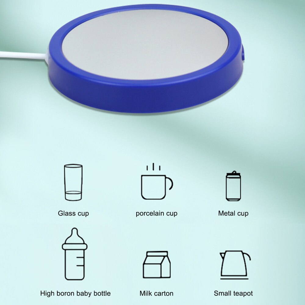 Base calefactora con Cable USB para mantener la bebida, electrodomésticos de cocina de 85mm, 10W, 5V, aparatos de plástico para café, leche y té