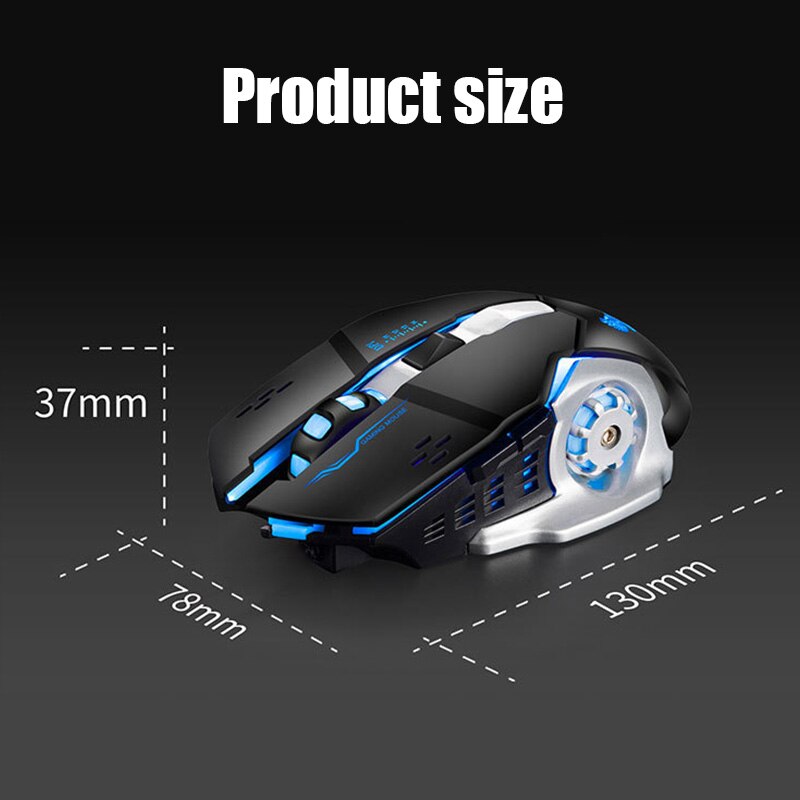 4000DPI USB Wirless Mouse Gaming Electronic Sports RGB Mice for PC Computer Laptop Desktop Mouse Silent Mause