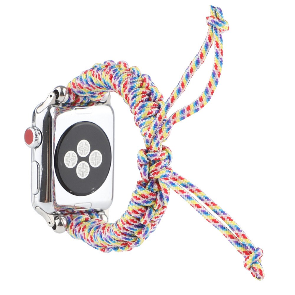 Nylon Geweven Horlogeband Voor Apple Horloge Iwatch 12 3 4 5 Band 44Mm 42Mm 40Mm 38mm Parachute Touw Buiten Armband Riem: B / 38mm or 40mm