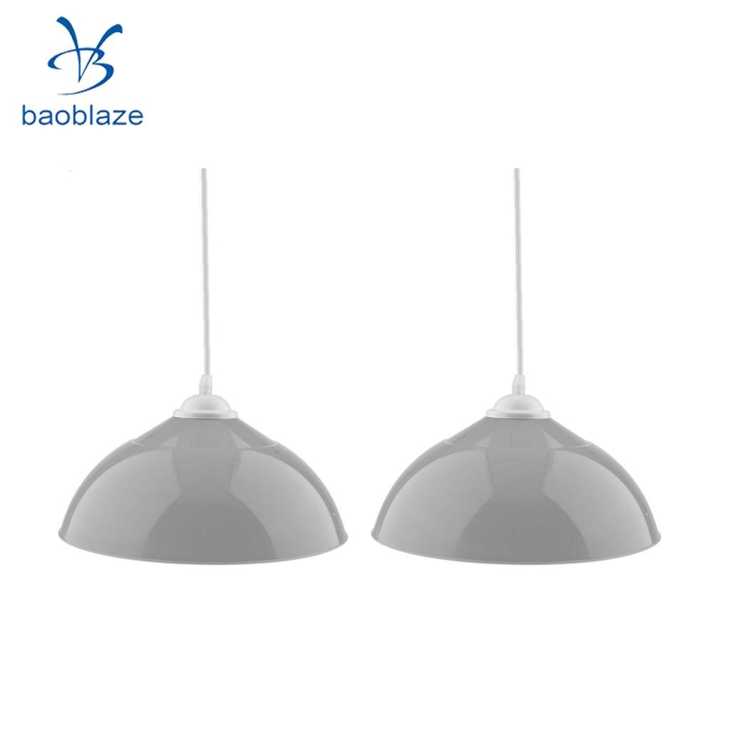 2pcs Semi-circular Lamp Shade Chandelier Lampshade Light Fixtures Gray