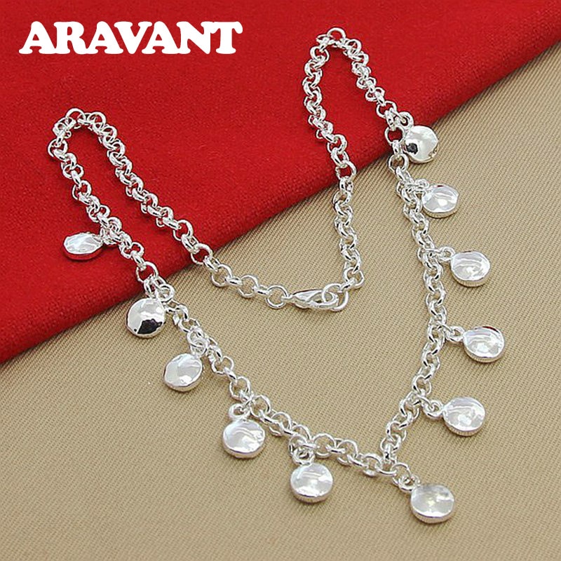 Round Choker Necklace For Women Short Chain Necklaces Wedding Engagement 925 Silver Jewelry