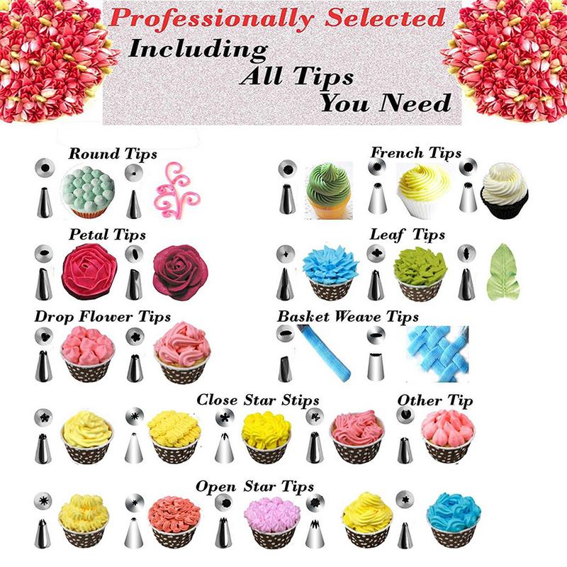 Juego de tocadiscos para decoración de tartas, herramientas de decoración para Fondant, mesa de flores, equipo de puntas de glaseado, 73 unids/set por Set,