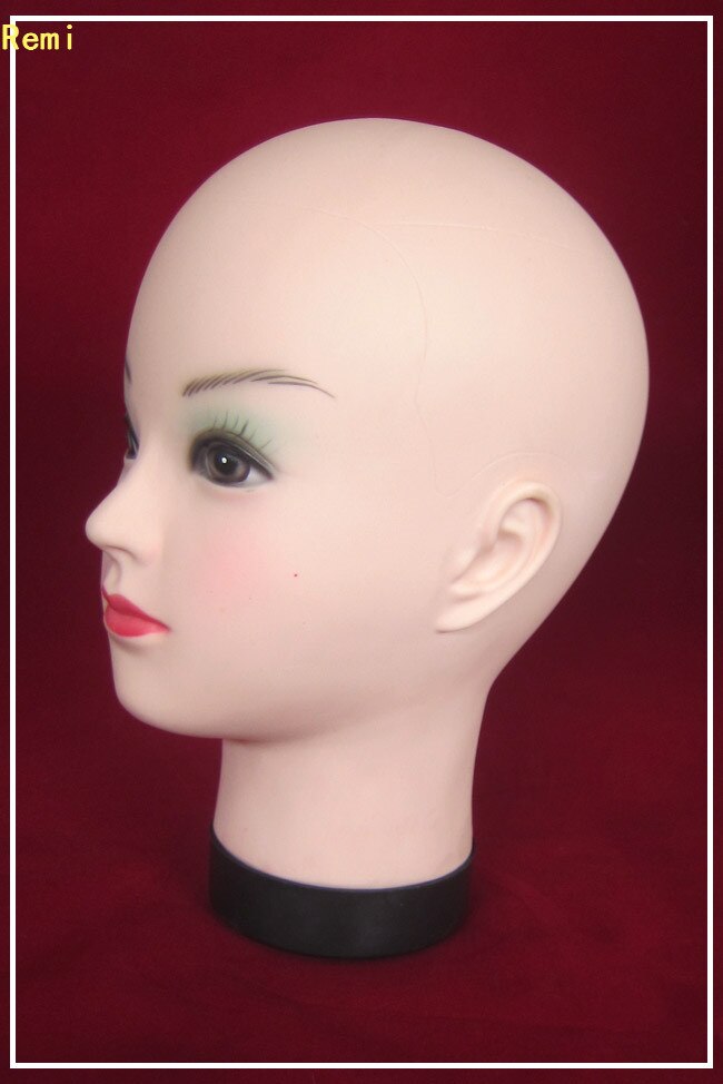 Fashionable PVC Female Head Mannequin Plastic Love... – Grandado