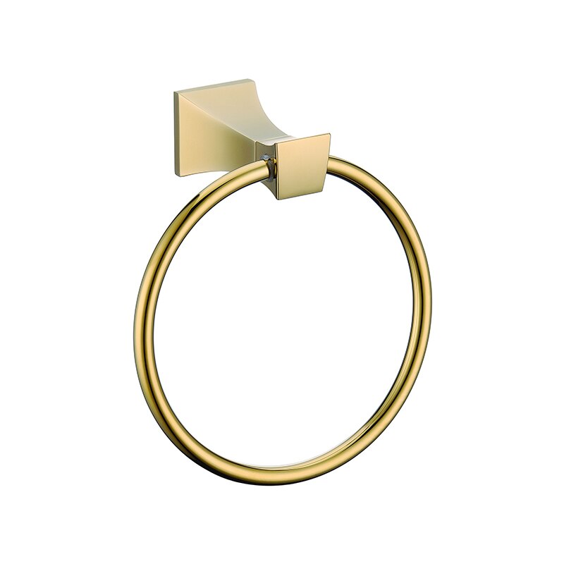 Gold Badezimmer Zubehör einstellen Wc Pinsel Halfter Papier Halfter Zauberstab Montiert Handtuch Riegel Gestell Seife Tasse Halfter Schlecht Hardware-: Handtuch Ring