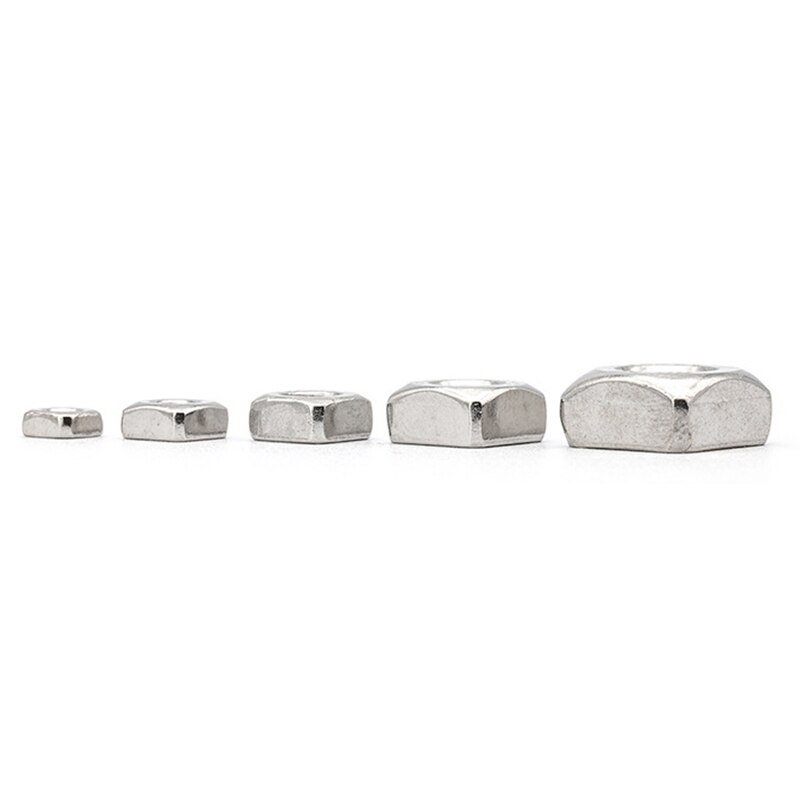 185 pezzi kit assortimento dadi quadrati acciaio inossidabile M3 M4 M5 M6 M8 dadi quadrati metrici impostato dadi a quattro lati