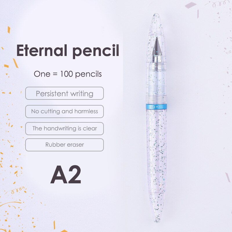 Acryl Technologie Onbeperkt Schrijven Eeuwige Potlood Geen Inkt Pen Magic Potloden Zonder Slijpen Potlood: A2