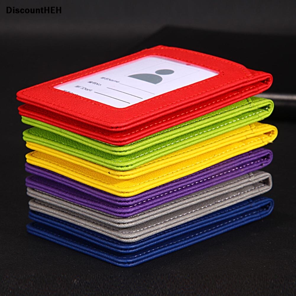 High-grade PU Card Holder Staff Identification Card Neck Strap With Lanyard Badge Neck Strap Bus ID Holders