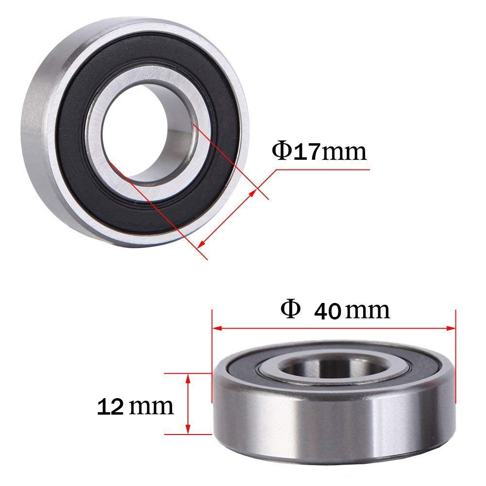608 6200 6201 6202 6203 6204 6205 6206 6207 6208 RS 2RS di Skateboard Doppia Schermatura Cuscinetti A Sfera Piccolo Cuscinetto Parti di Ricambio: Rosso