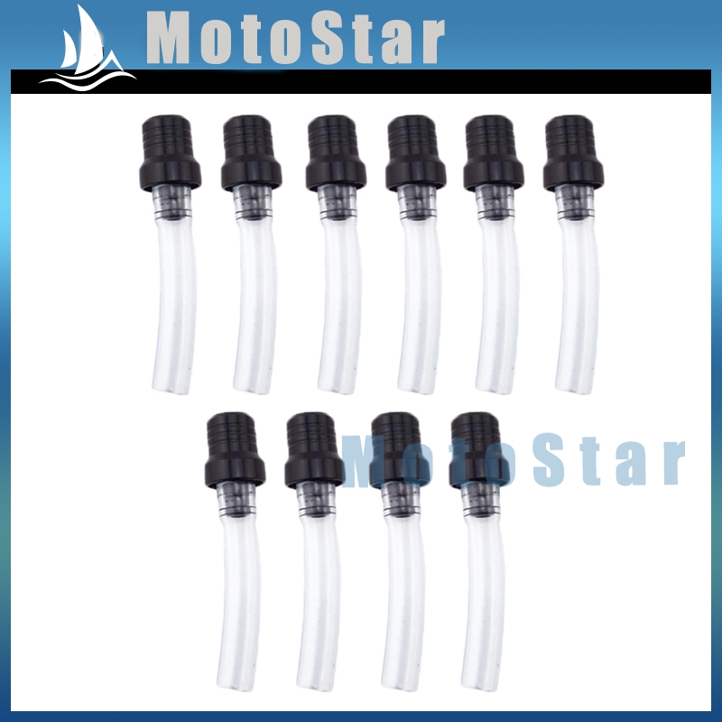 10x Black Petrol Gas Fuel Tank Cover Cap Vent Valve Breather Hose Tube For Pit Dirt Motor Bike Motocross Motorcycle