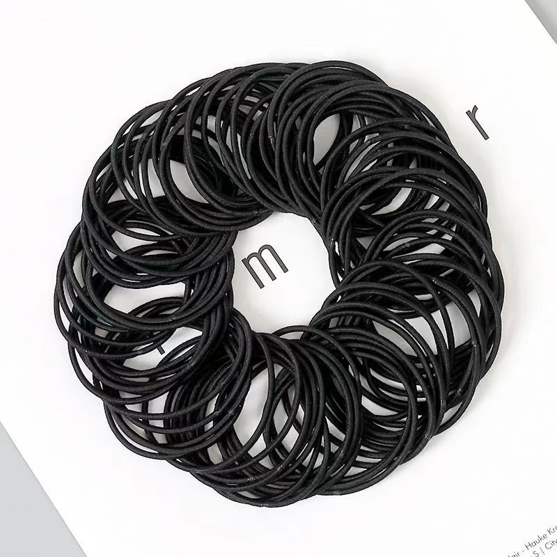 100PCS/Set Women 3.5CM Basic Nylon Elastic Hair Bands Ponytail Hair Scrunchie Rubber Bands Headband Hair Accessories Headwear