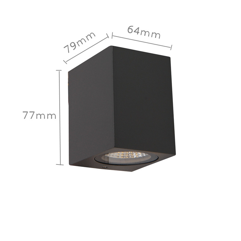 LED 5W Outdoor Wall Light GU10 Adjustable Folding Sconce Waterproof IP65 Outside Porch Lights Courtyard Garden Wall Lamp Fixture: changeable / 6W