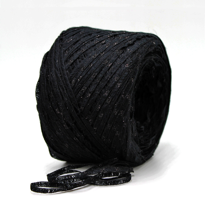 Fil de coton métallique ruban 250g | Pour tricoter à la main, type de tricot, fil crochet pour écharpe, crocheter bricolage, katoen garen,S2141