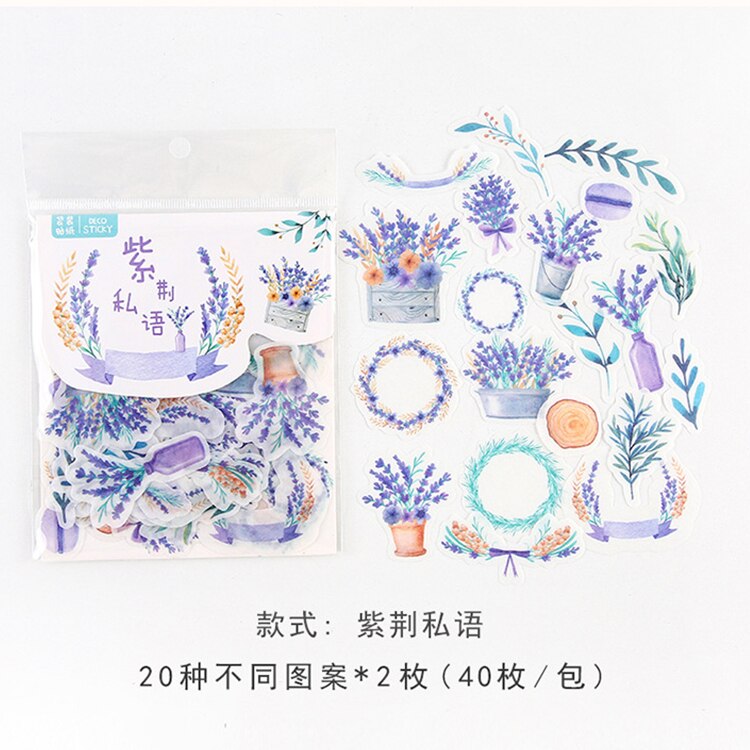 Mohamm-papier décoratif Mini fleur et chat pour Scrapbooking sur Journal, autocollants calendrier spatial mignons, papeterie à paillettes: Q