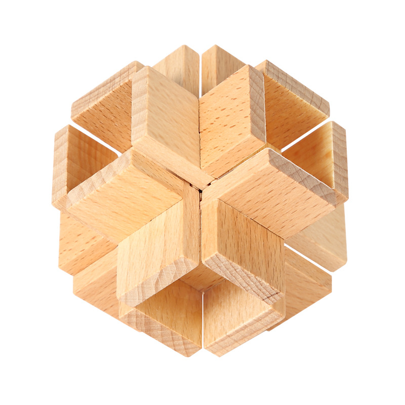 Beechwood Lock Boutique Children's Wooden Educational Toys Adult Puzzle Leisure Dismantling Lock Wooden Toys: DEEP BLUE