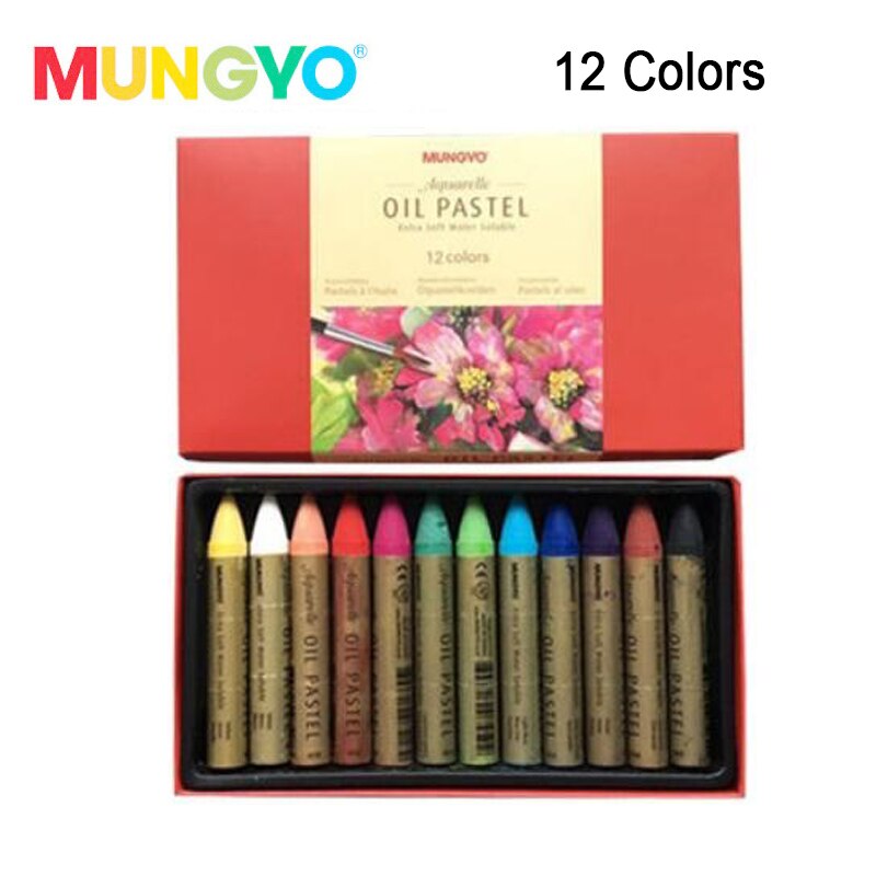MUNGYO-aceite soluble en agua para artistas de la serie MAO, Pastel, 12/24 colores, seguridad y no tóxico: 12 Colors