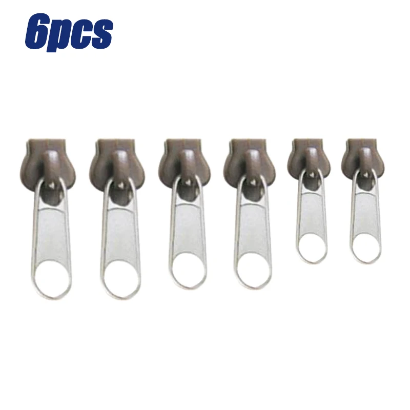 Kit de Réparation de Fermeture Éclair, Universel, Fixation Instantanée, Remplacement, Dents Coulissantes, Sauvetage, , Vêtements de Couture, 3 TAN24/12/6 Pièces: Terne