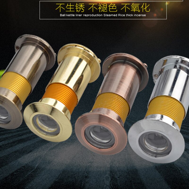 1 st 220 hd anti-tittande dörrvisare 16 26 35mm matt hd-lins med lock metall cat eye-säkerhet för hemdörrsvy