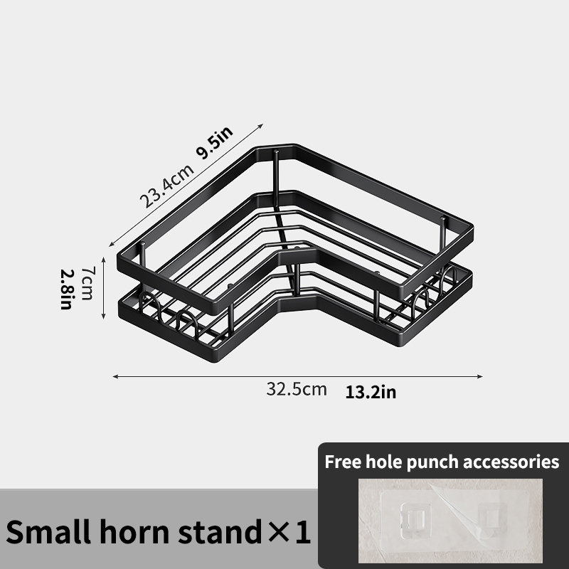 Badkamerplank, badkamerset, doucheplank, shampoorek, keukenkruidenrek, hoekrek, wandgemonteerd rek zonder spijkers, bad: Clear
