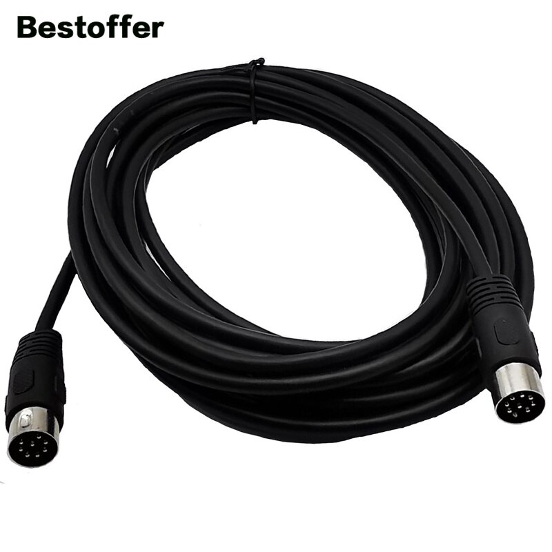 Din 8 Pin Male to Male Speaker Signal Audio Cable 5m