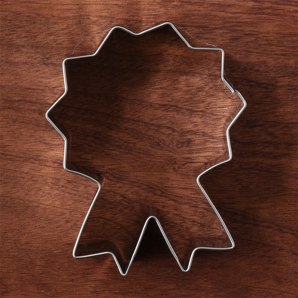 Keniao medalje udstikker til fars dag  - 8.2 x 7 cm -  kiks / fondant / wienerbrød / brød udstikker - rustfrit stål