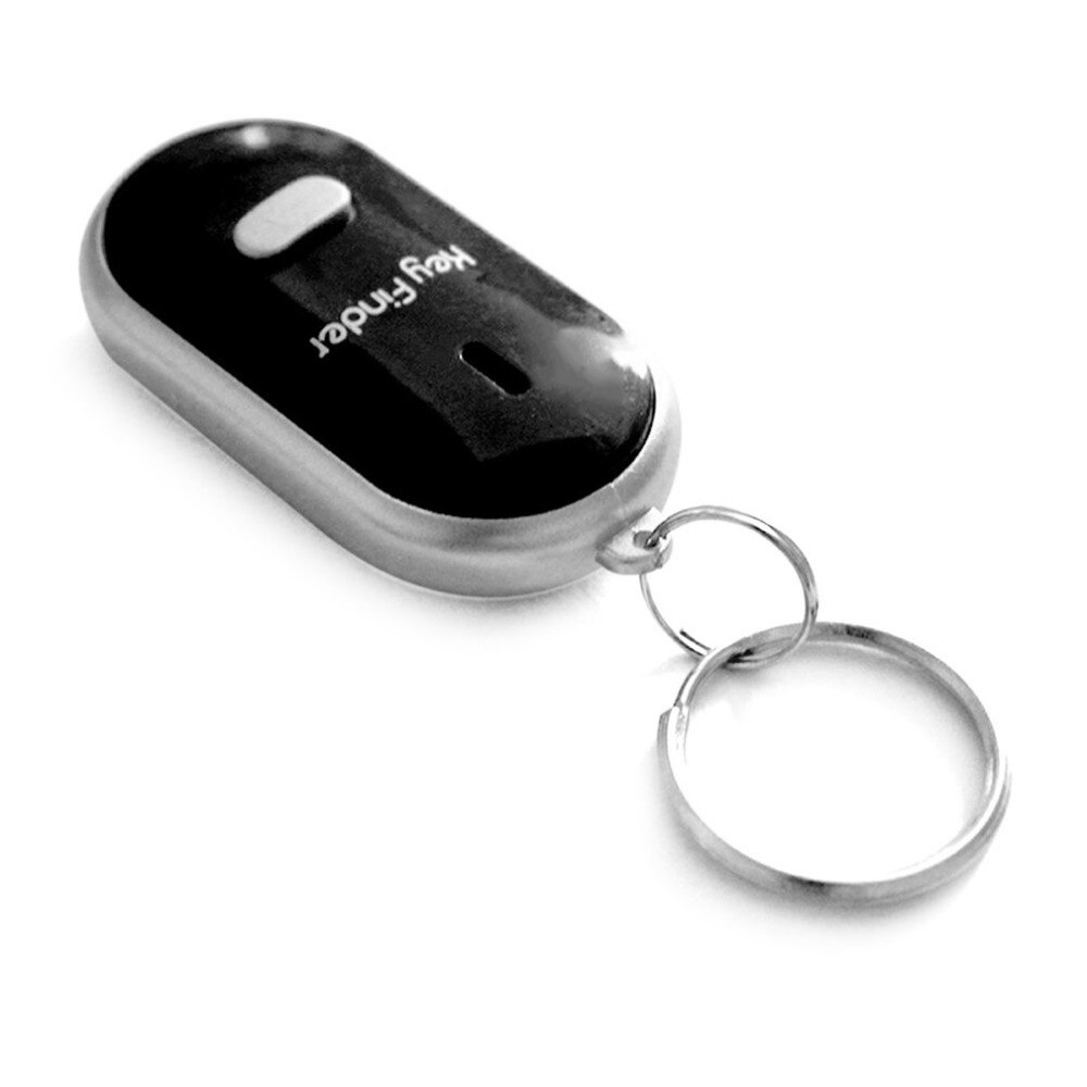 LED Whistle Key Finder Flashing Beeping Sound Control Alarm Anti-Lost Keyfinder Locator Tracker with Keyring 4 Colors For Choice