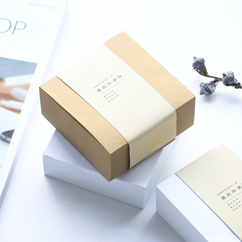 (400 sheets/pack) Kraft Paper Memo Pad Journal Stickers