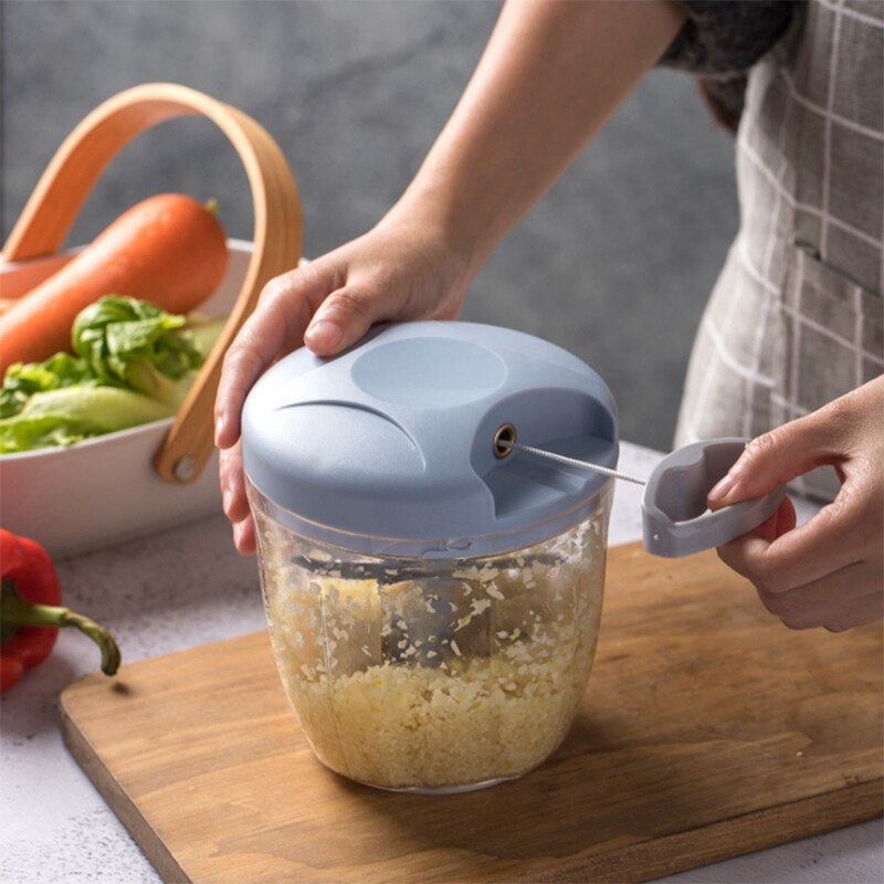 Cortador Manual de mano, procesador de alimentos de cuerda, trituradora, trituradora de ensalada, amoladora, cortador, máquina para hacer alimentos para bebés