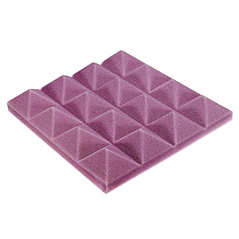 25 x 25 x 5cm akustisk kile lydisolering studio skum fliser pyramide super lydisolering lydisolering studie skum: Lilla