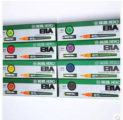 Pluma estilográfica técnica Hero, tinta de relleno rellenada, pluma de aguja para bocetos de fibra, delineador de dibujo, suministros escolares y de oficina