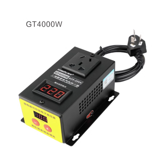 Scr ac 220v 10000w elektronischer Spannungs regler einstellbarer Thyristor-Drehzahl regler Dimmdimmer-Temperatur Thermostat: Schwarzes