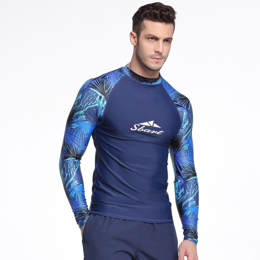 Mannen Upf 50 + Lange Mouwen Uv-bescherming Zonnebrandcrème Surfen Wetsuit Badpak Sneldrogende Zwemmen Surfen Snorkelen T-shirt