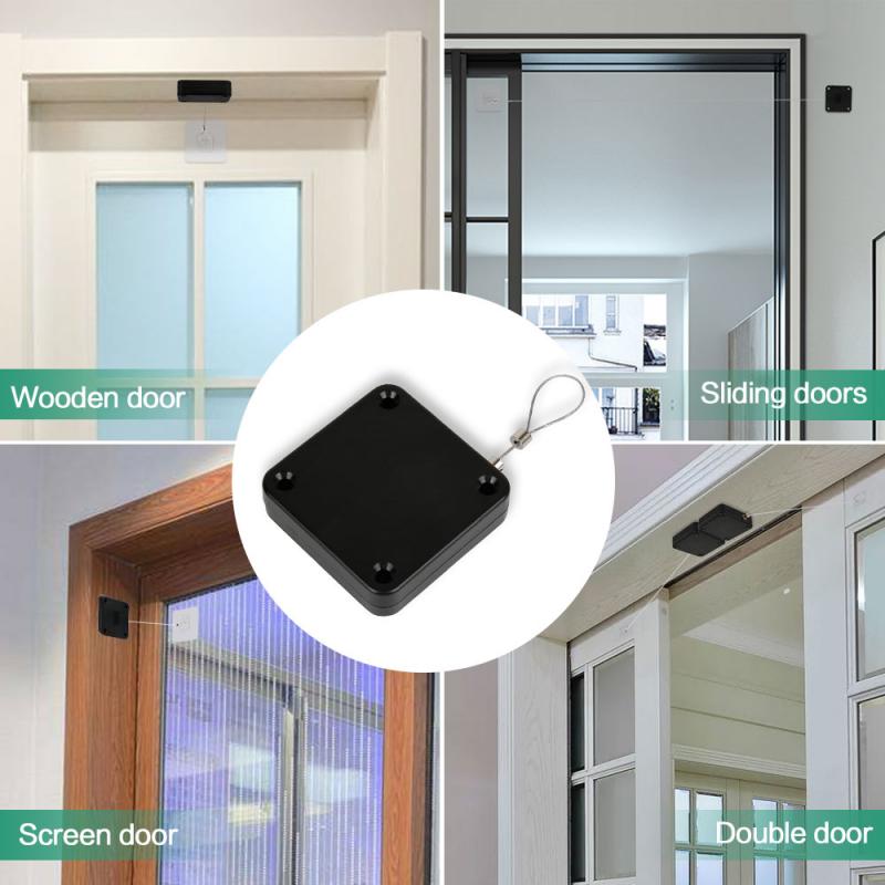 800G Pull Automatische Deurdranger Automatisch Dicht Voor Alle Deuren Punch-Gratis Deurdranger Staal Touw Lengte 1.2M