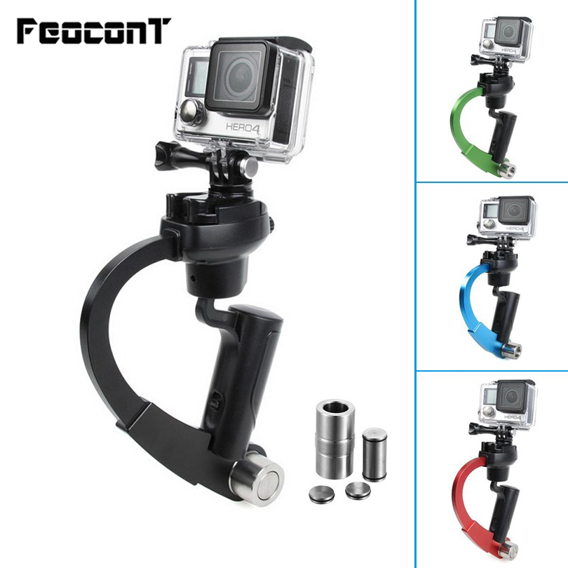 Mini estabilizador de cámara portátil, cámara de vídeo Steadicam, cardán adecuado para GoPro Hero 7 6 5 SJcam SJ4000 Xiaomi Yi Cámara de Acción