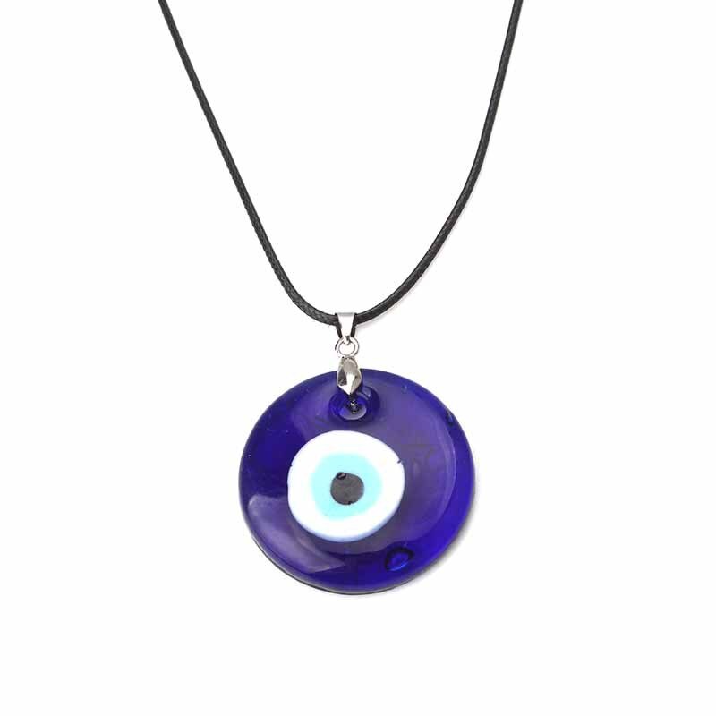 Zee Blauw 25/30/35Mm Evil Eye Hangers Ketting Voor Vrouwen Mannen Glas Turkije Evil Ogen Lucky ketting Choker Sieraden Accessoires: B