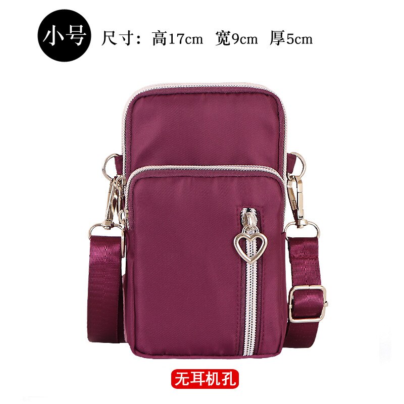 Bolso Vertical de tela para mujer, pequeña de un solo hombro bandolera, para teléfono móvil, versión coreana: 19