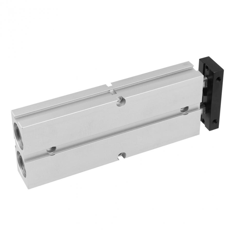 1pc 20mm Air Cilinder Boring 100mm Slag Double-rod dubbelwerkende Aluminium Pneumatische cilinder