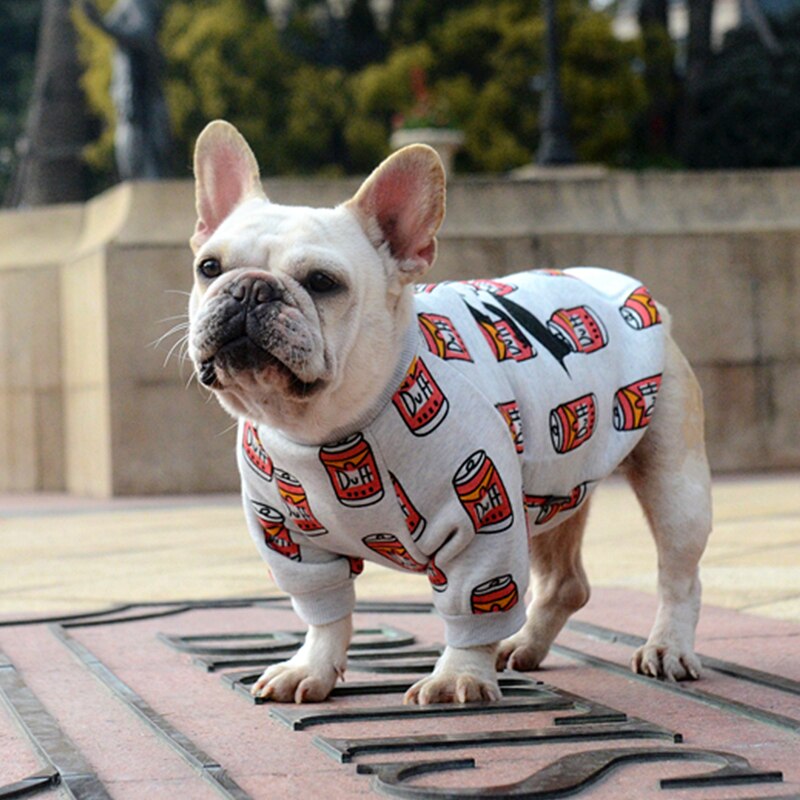 Manteau en coton pour chien, veste, carlin, bouledogue français, vêtements d&#39;hiver pour animaux de compagnie, pull, Costume