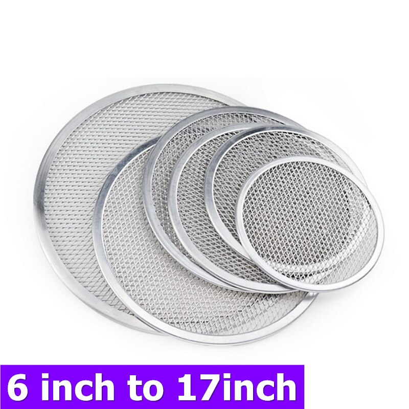 plateau de cuisson antiadhésif pour Pizza plateau de cuisson filet métallique 6 pouces à 17 pouces sans soudure en aluminium filet métallique ustensiles de cuisson outils de cuisine Pizza