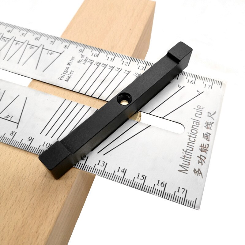 Polygon Bevel Angles Marking T-Ruler Woodworking Scribe Miter Angle Ruler Stainless Steel Dovetail Marking Jig Marking Gauge
