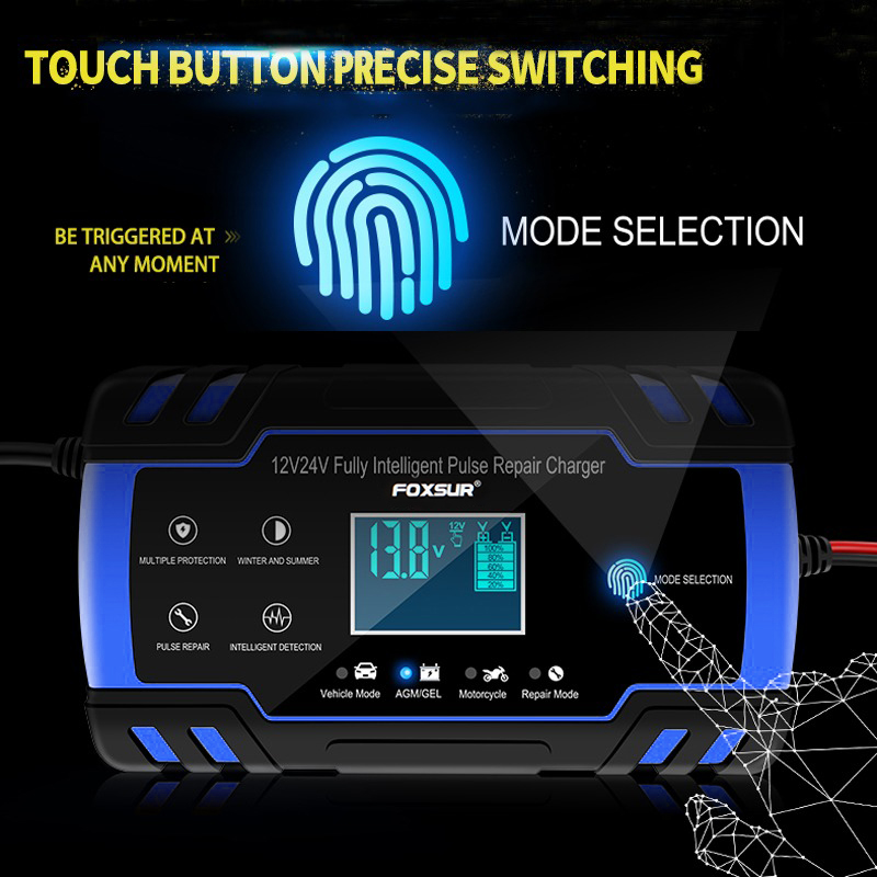 Car Intelligent Battery Charger 24V/4A 140W Multiple Protection Full Automatic Battery-charger Pulse Repair Digital Chargers