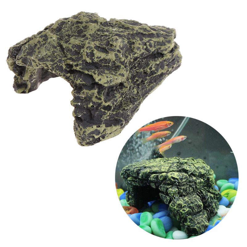 Reptile Cave Turtle Bask Back Caves Platform Case Decoration Landscape Resin Lifelike Habitat Hide Rock For Lizard Snake 32CC