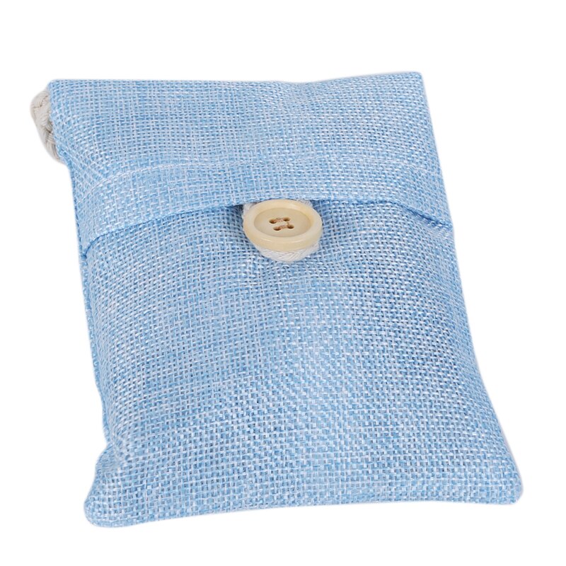 Parfum tas bamboe houtskool luchtreiniger auto kamer kast koelkast frisse lucht actieve kool luchtverfrisser geur: Blauw