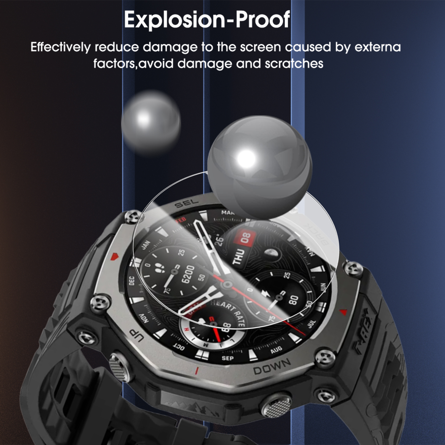 Brotect Vetro Temperato 9H Per Suunto 9 Baro, Pellicola Protettiva (3 Pezzi), Anti-Graffio, Anti-impronta, Ultra-trasparente, Facile Installazione Senza Bolle