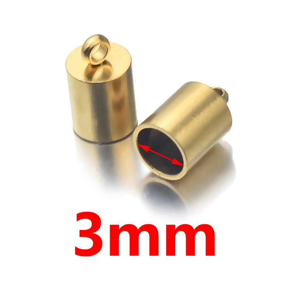 10 pièces Lot en acier inoxydable argent or fermoirs cordons embouts cordon pour bricolage fabrication de bijoux Bracelet collier résultats de bijoux à bricoler soi-même: MULTI