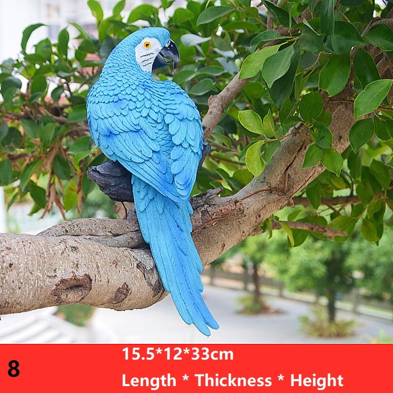 Garden Decoration Simulation Parrot Miniature Sculpture Resin Crafts Toucan Garden Outdoor Flexible Animal Sculpture: 8